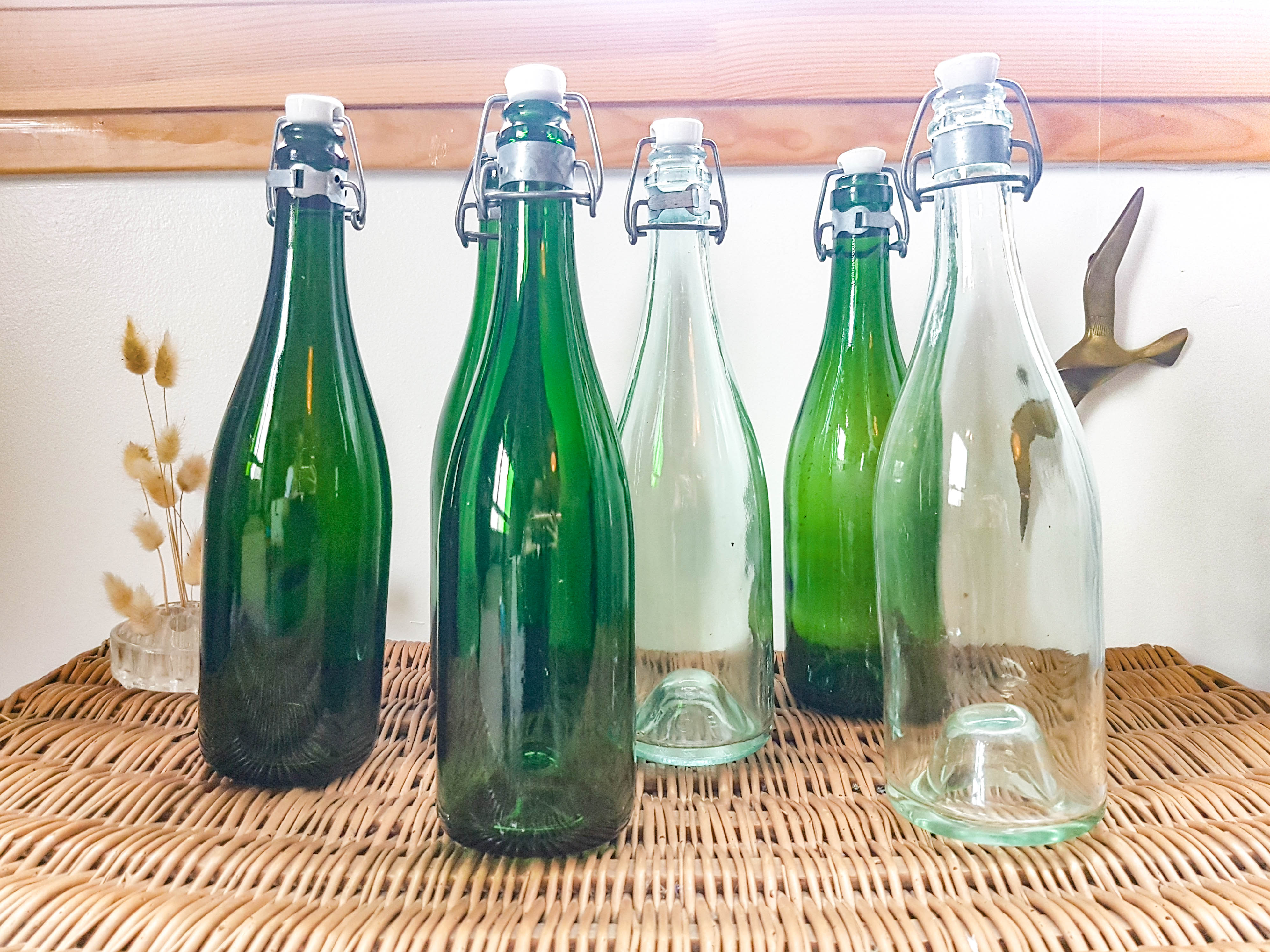 Vintage bottle with porcelain stopper