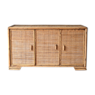 Wicker and rattan sidebord