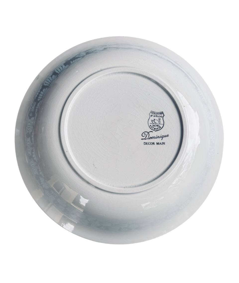 Round shallow dish Ceranord Saint-Amand - Dominique model - 1950