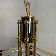 Vintage Bakalowits & Sohne black/gold hexagon chandelier