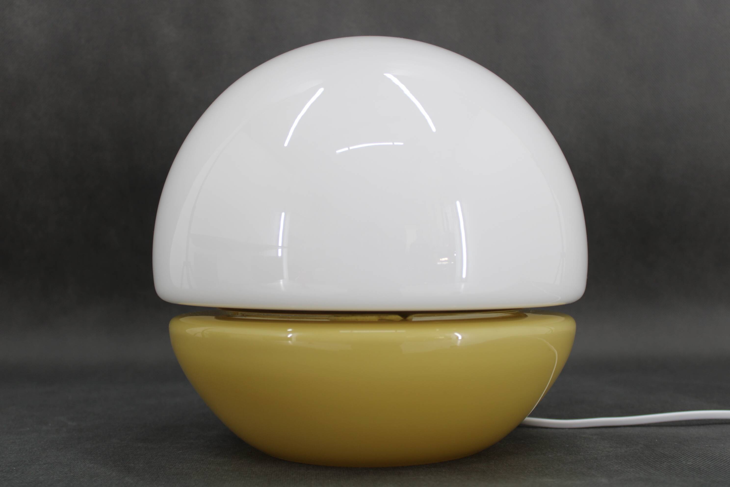 1970s Rare All Glass Table Lamp by Valaske Mezirici, Czechoslovakia
