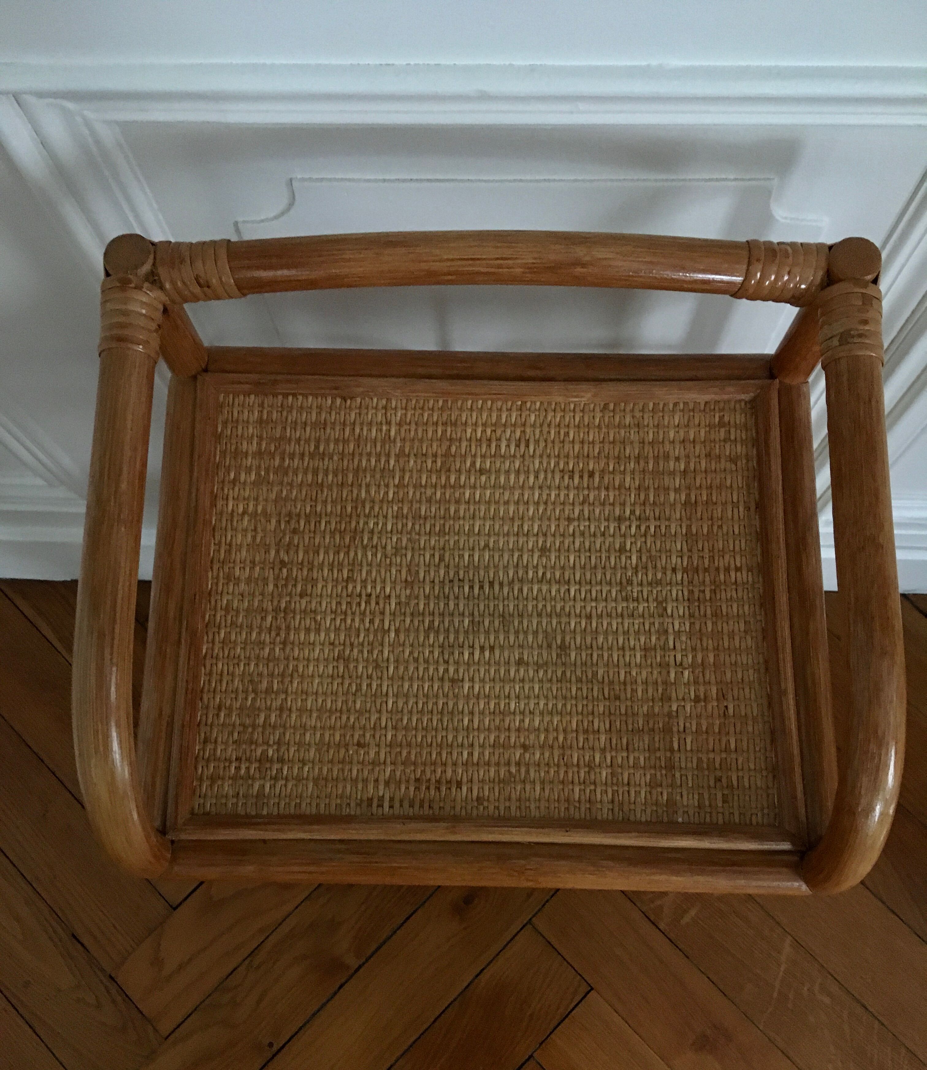 Bamboo and rattan shelf 80