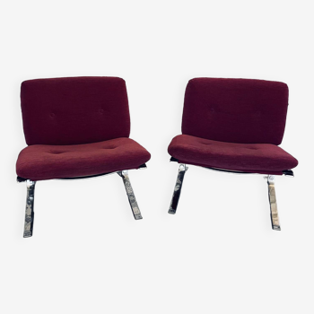Paire de fauteuils  vintage design 1970