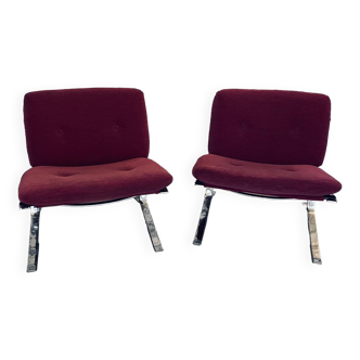 Pair of vintage designer armchairs 1970