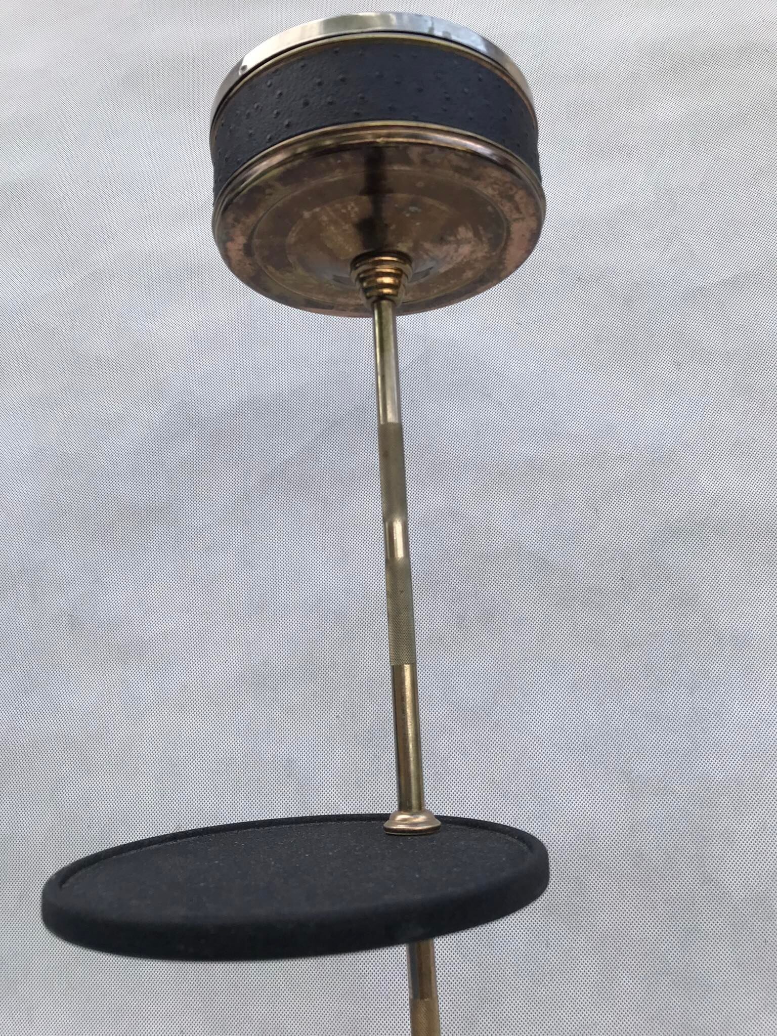 Brass ashtray on the leg from the 70's