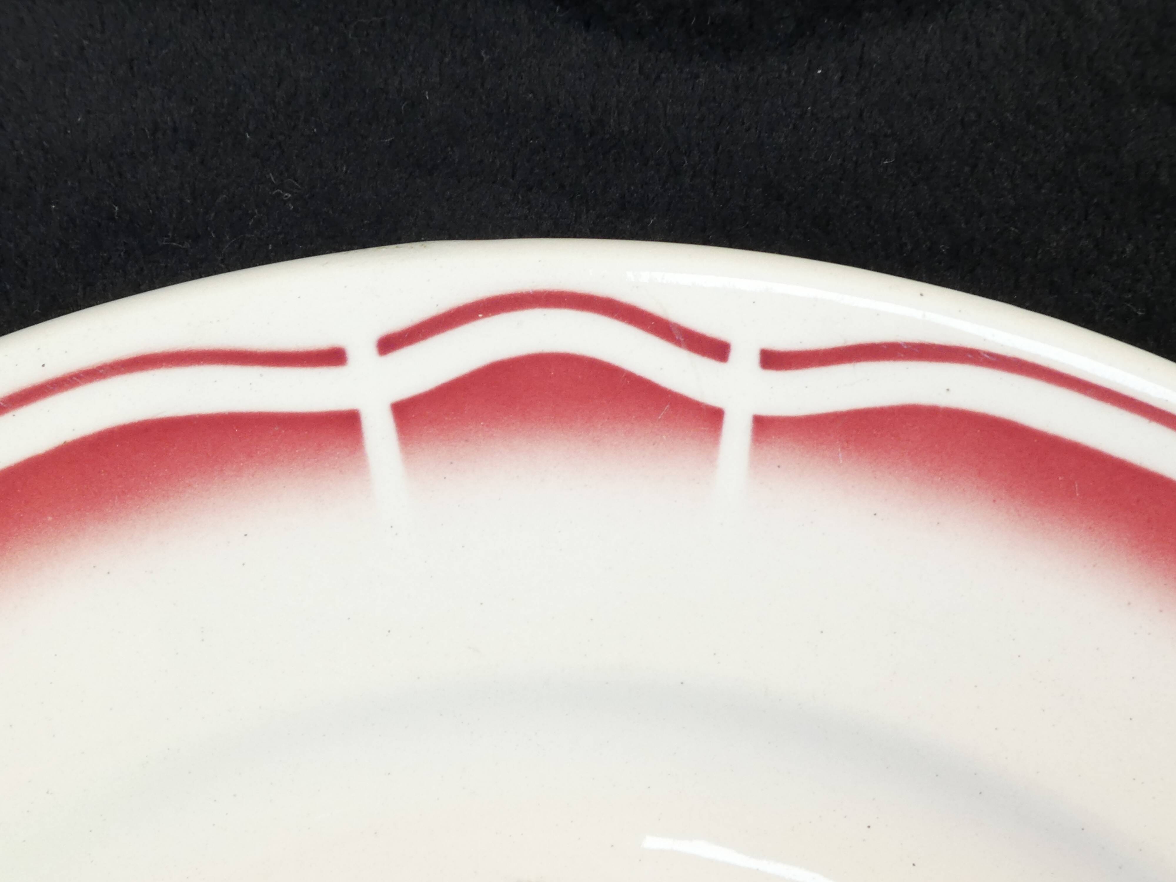 11 flat plates badonviller red no digoin