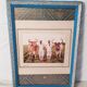 Old kitsch photograph in pretty vintage glass frame