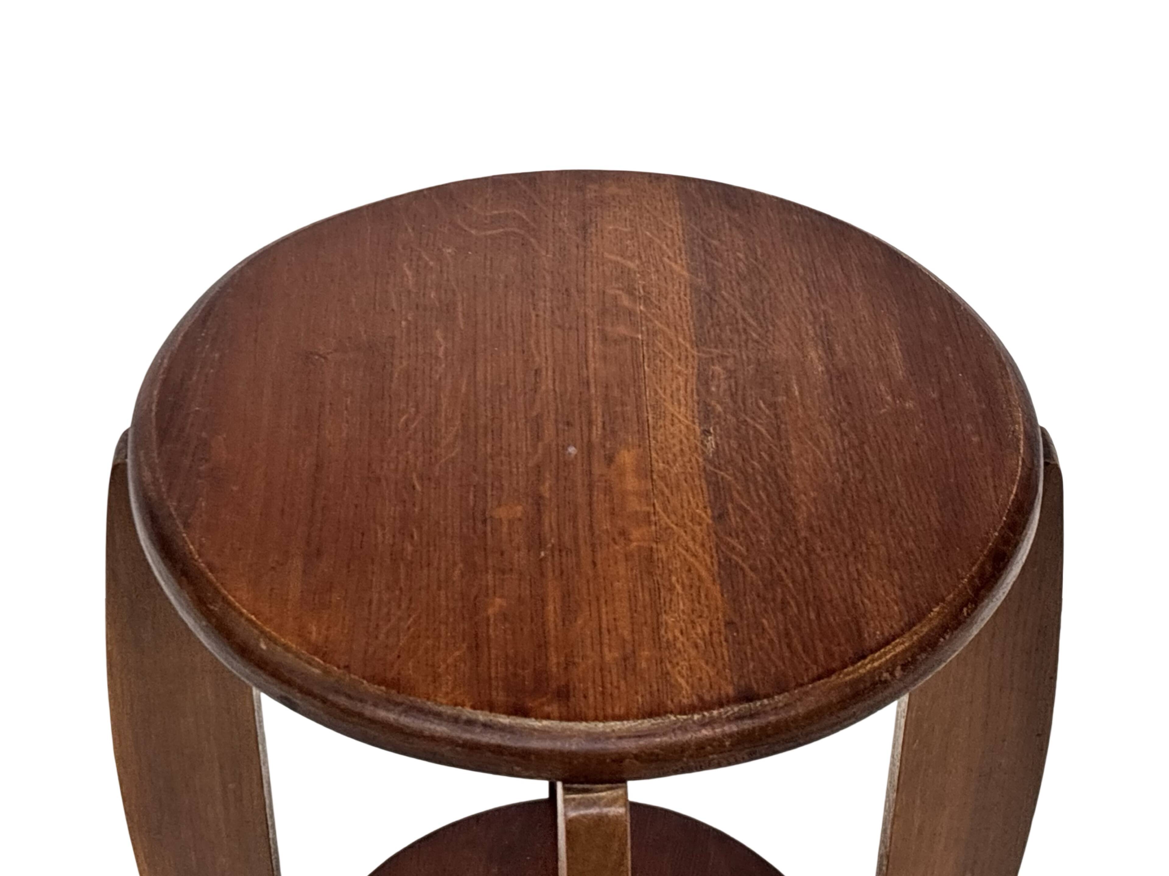 Art Deco Side Table Plant Table Oak 1950s Design