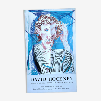 David hockney - offset poster - portrait of Jacques de Bascher 1975