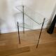 Console tripode en verre et fer  1950