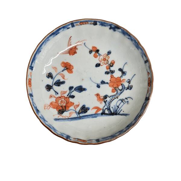 Soucoupes à cappuccino en porcelaine Imari chinoise antique, milieu des années 1700.