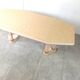 Vintage beige lacquered dining table, 1970s