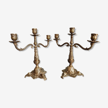 Paire de chandeliers vintage