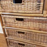 Rattan chest of drawers
