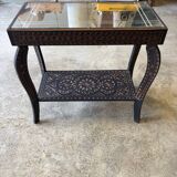 Moroccan carved wood table