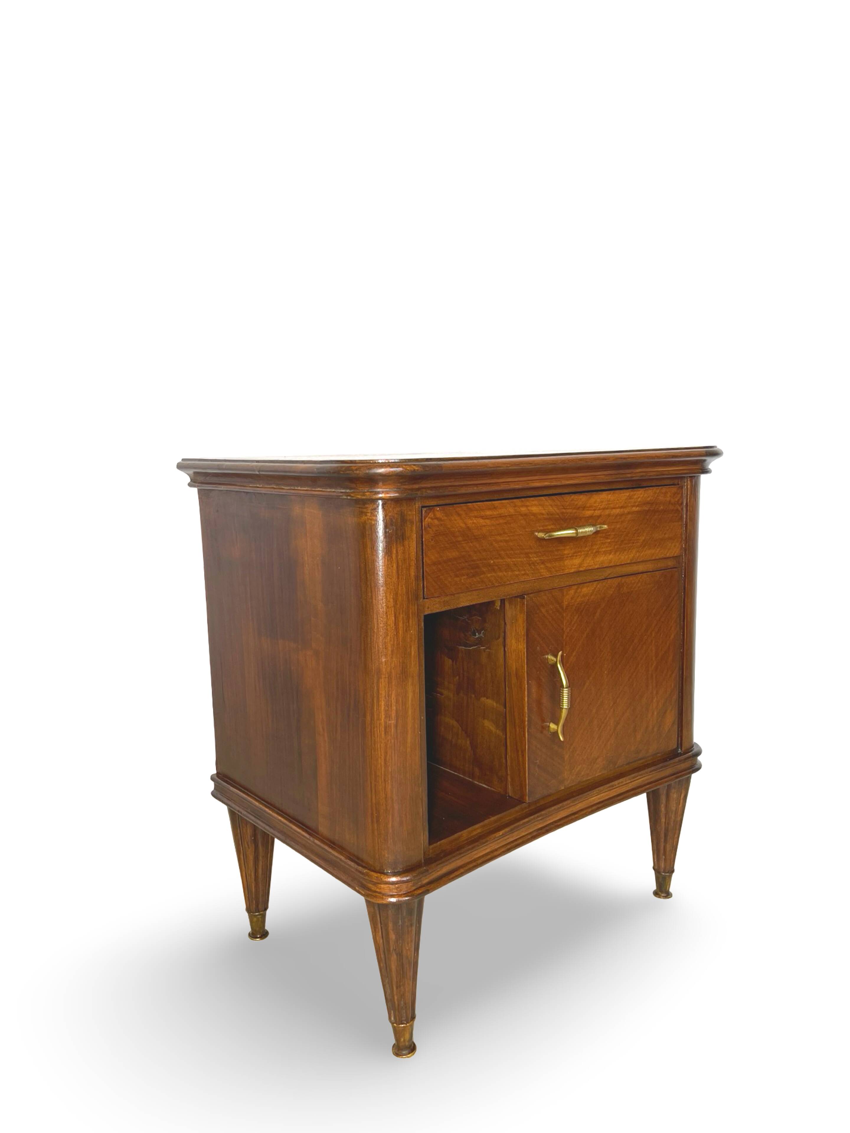 Pair of Italian bedside tables from the mid-20th century.