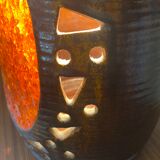 Vintage lamp ceramic copper and resin 1970