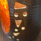 Vintage lamp ceramic copper and resin 1970