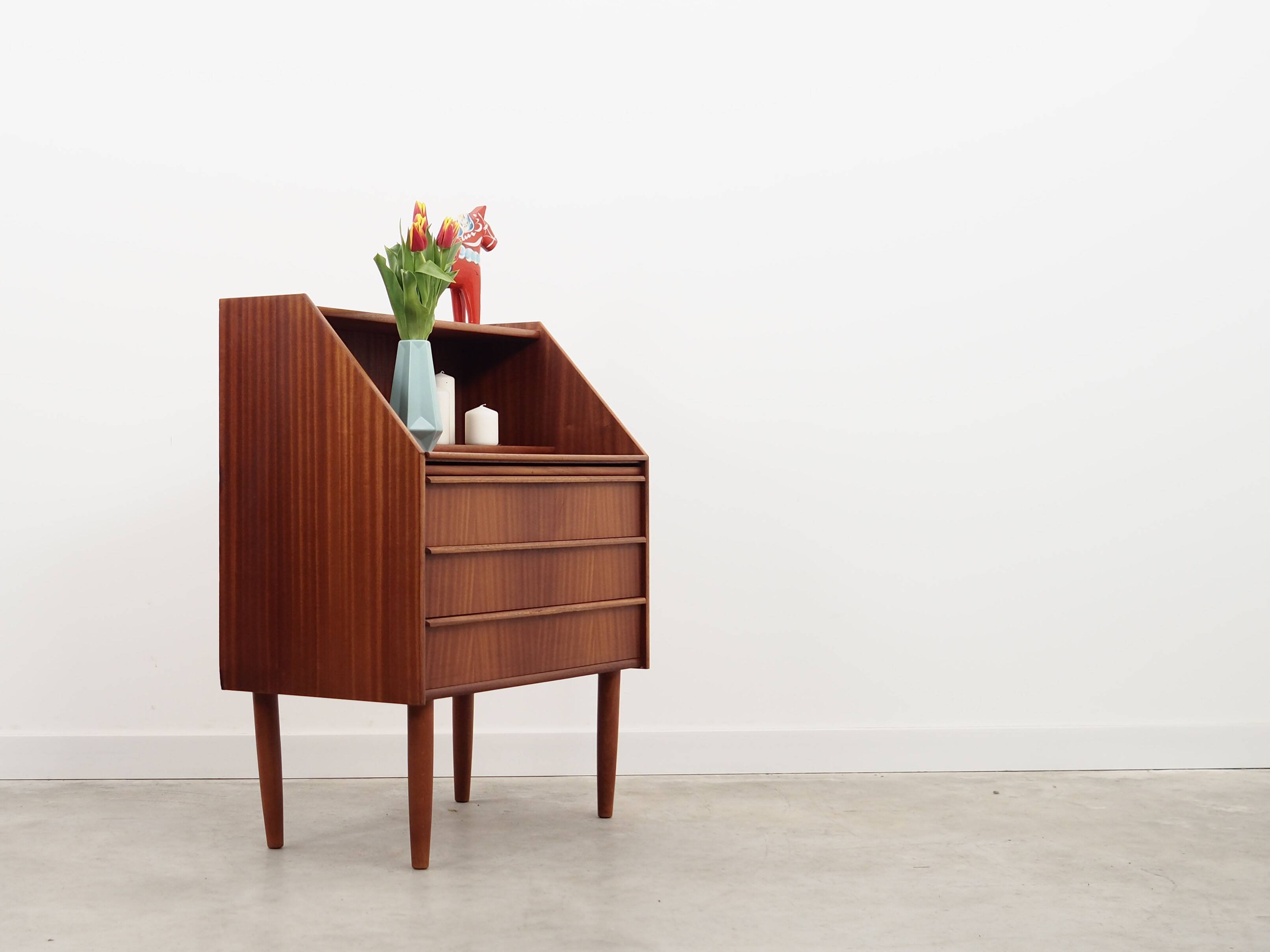 Mahogany secretary, Danish design, 60s, production: Denmark