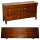 Vintage low cabinet from Grange made of cherry wood.