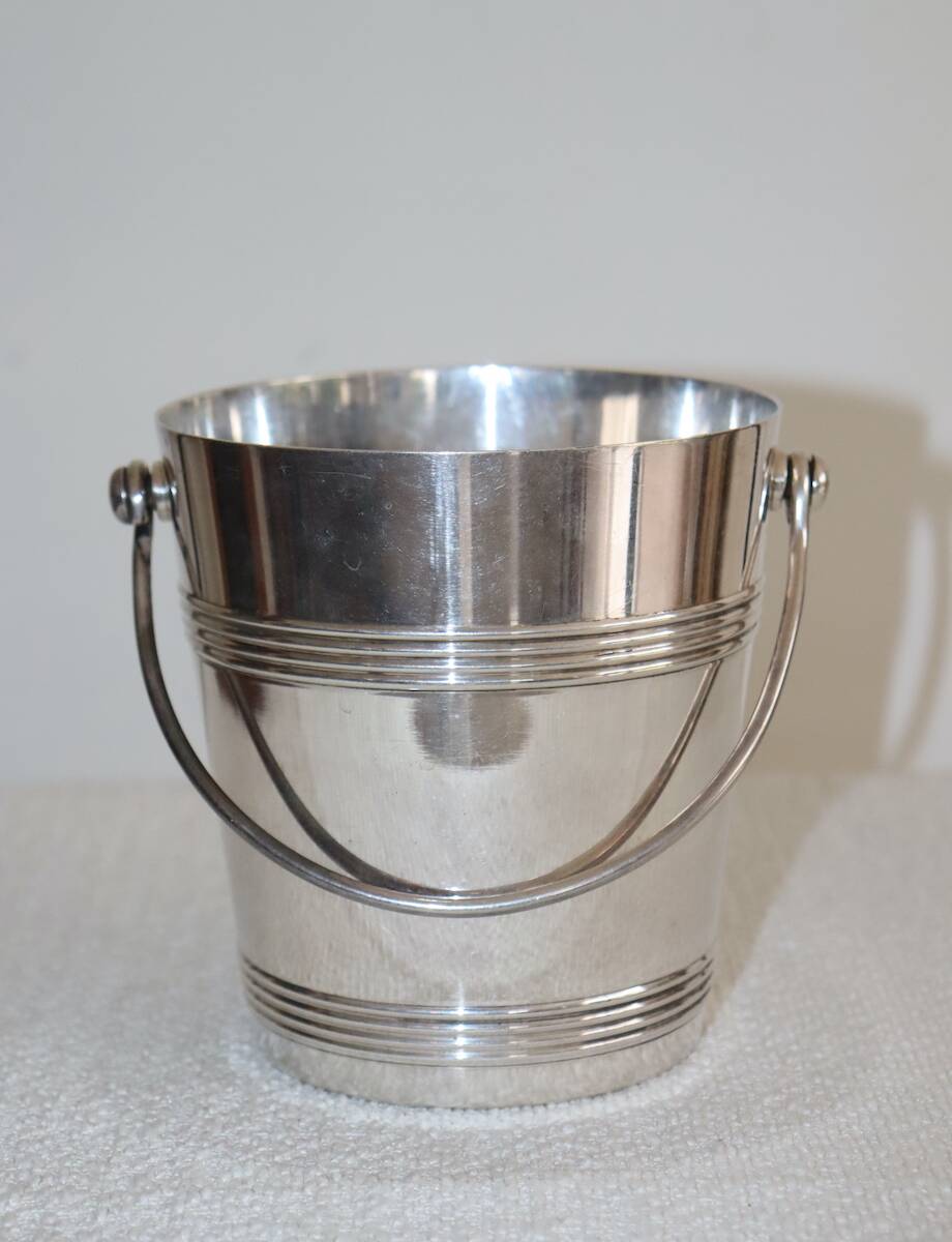 Christofle ice bucket in silver-plated metal, Biarritz model