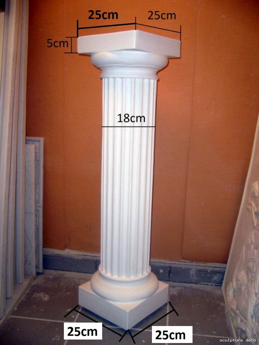 Doric column pillar stele decorative plaster molding reinforced with tow