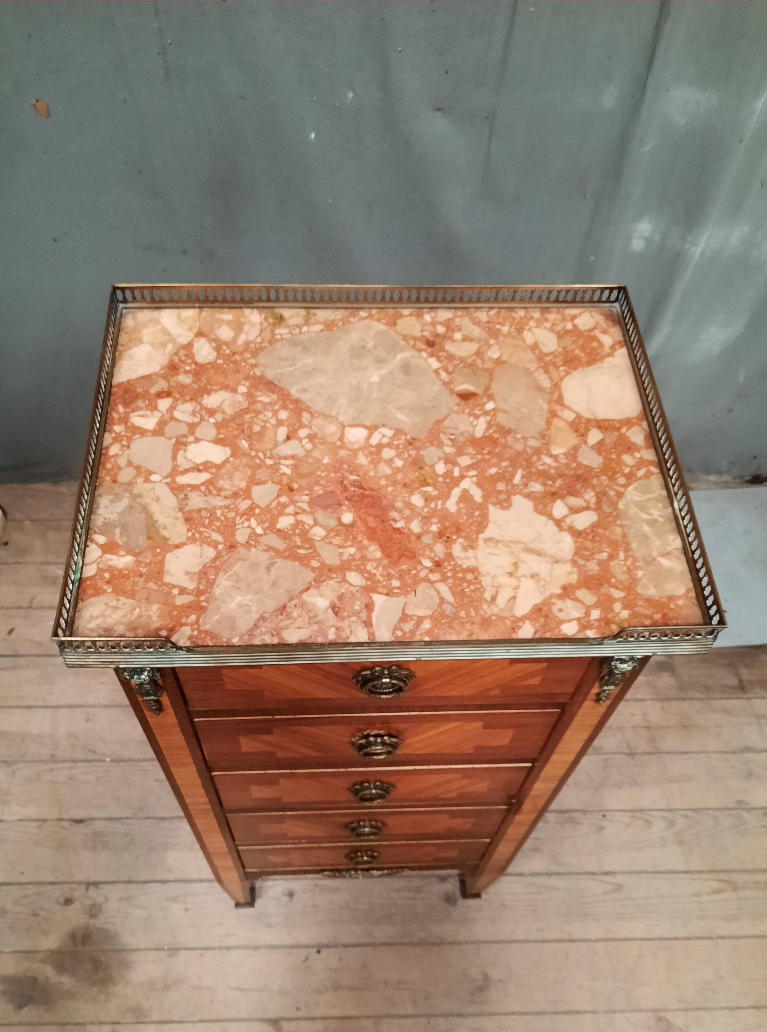 Louis XVI style marquetry chiffonier