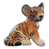 Young tiger hand-painted