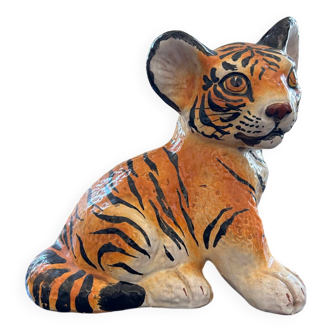 Hand-painted young old tiger