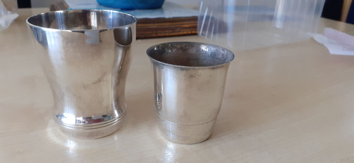 2 timpani silver metal with hallmarks