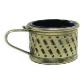 Cellier à sel Art Déco, en laiton argenté, Suède, années 1930.