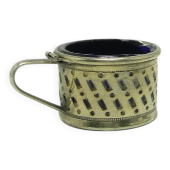 Art Deco salt cellar, silver-plated brass, Sweden, 1930s.