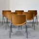 Set of 6 vintage Giancarlo Piretti chairs, model DSC 106