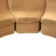 Round vintage modular sofa made of brown velvet from the 1970s