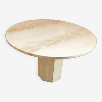 Travertine round table