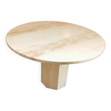 Travertine round table