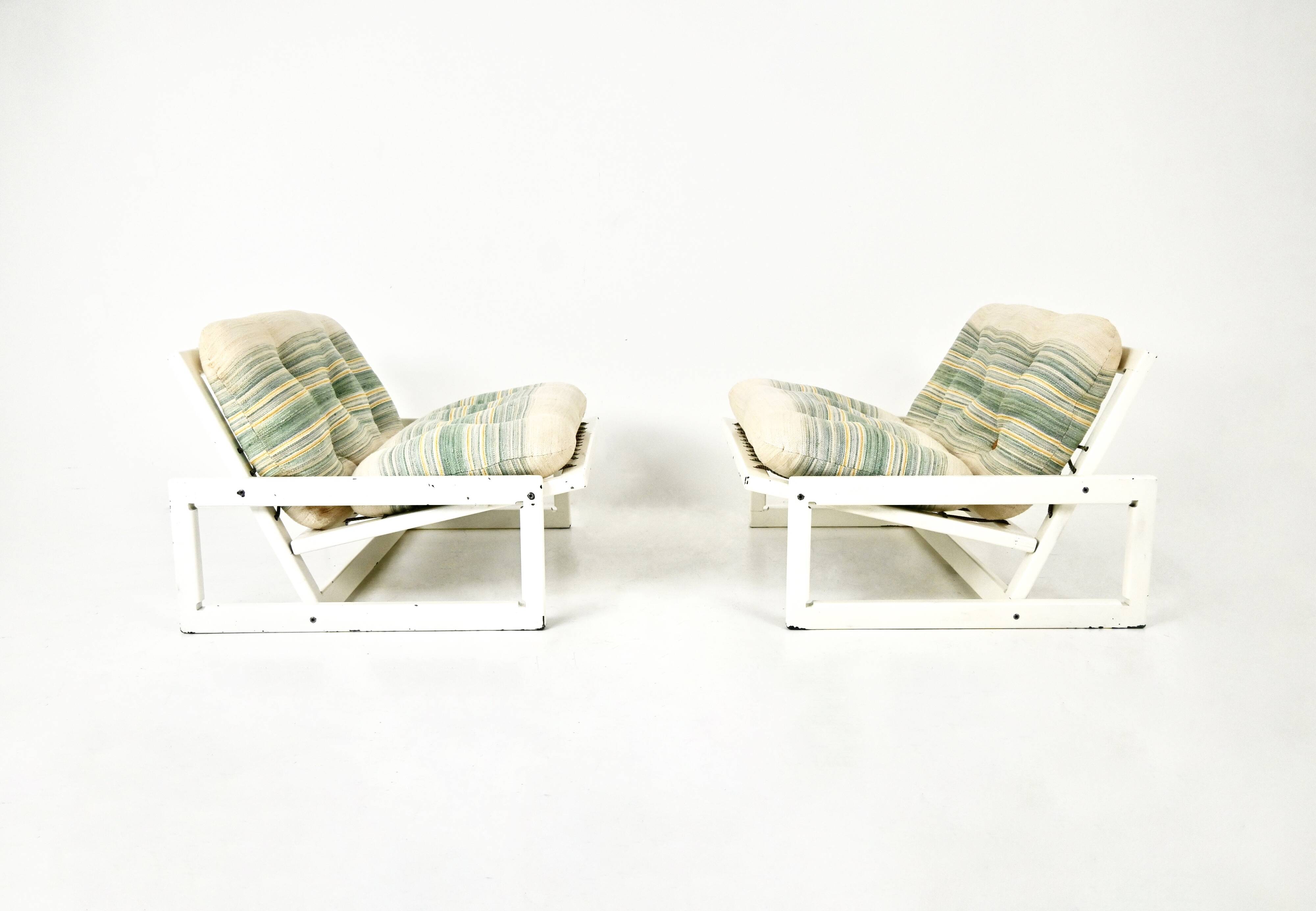 Set of 2 “Carlotta” armchairs by Tobia and Afra Scarpa for Cassina, 1960s
