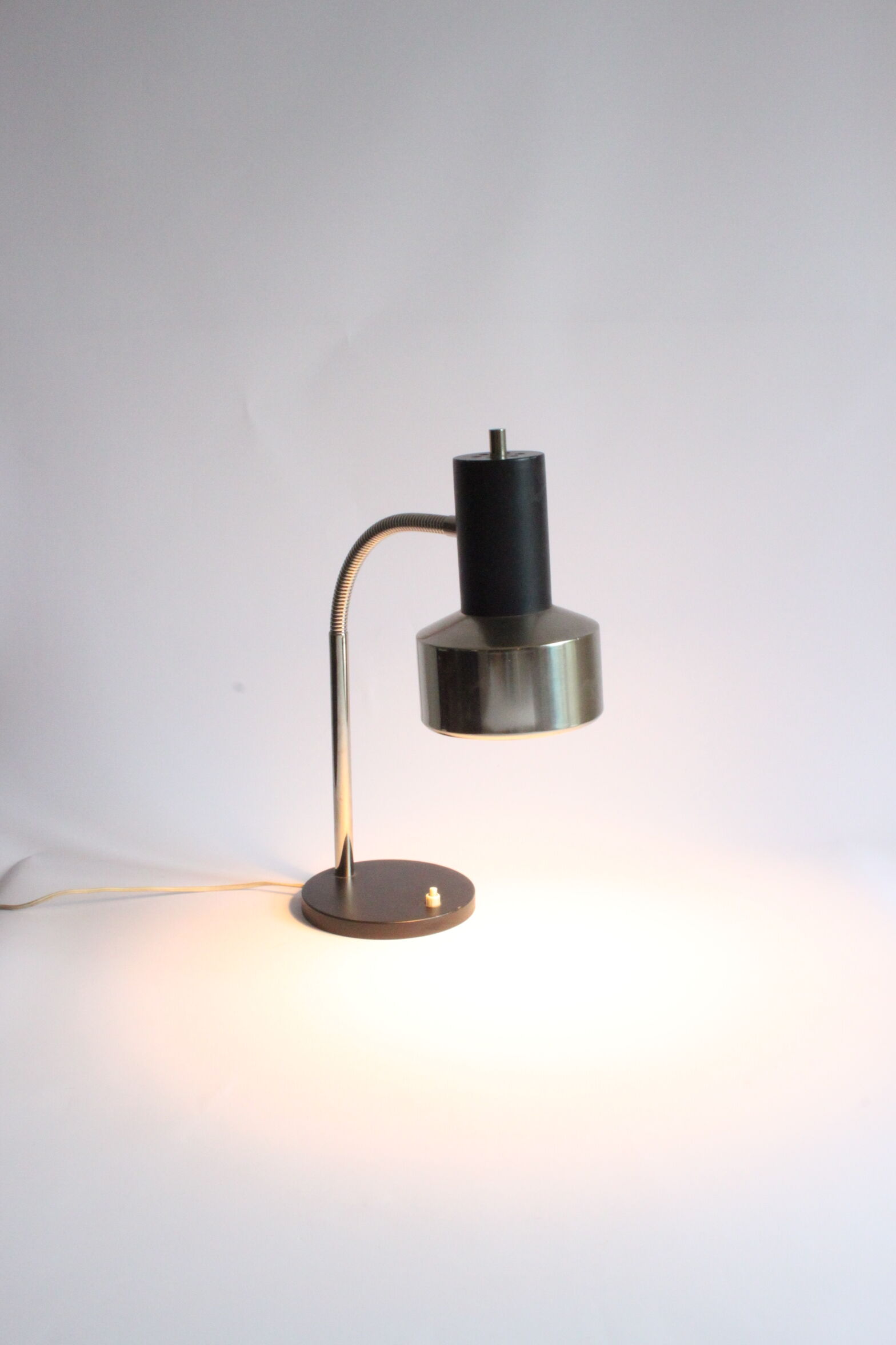 Gooseneck Copper Desk Lamp by Massive Belgium 1960s