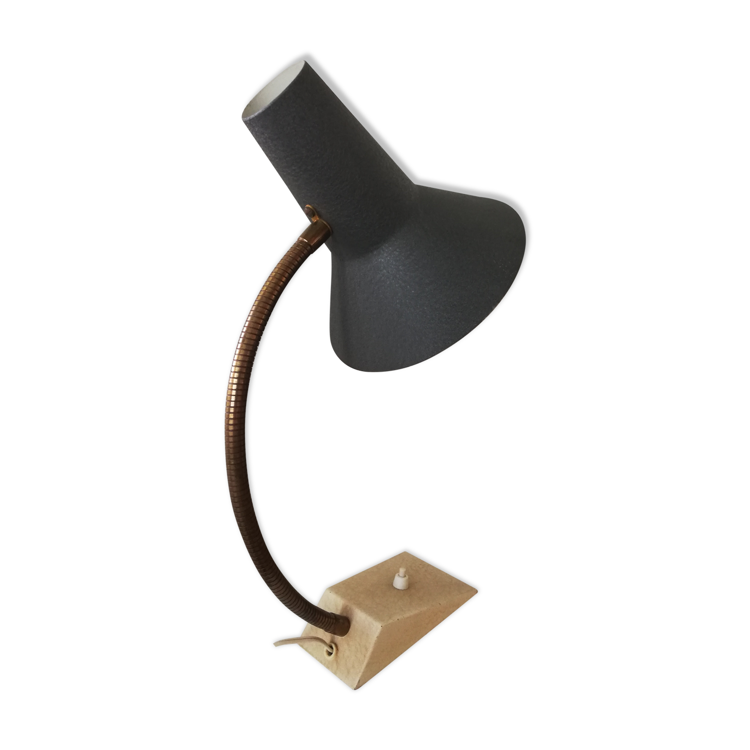 Vintage casserole-style desk lamp