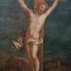 Ancient Oil on Canvas "Crucifixion", Italian School, 18th Century