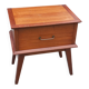 Vintage bedside table with compass legs from the 50s