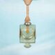 Japandi Lampe suspendue en verre, lampe en verre vintage cubique bohème