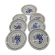 Lot of 6 flat plates and a round Lunéville dish