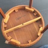 Vintage 1950 Hainke Germany round wooden coffee table - 61 cm