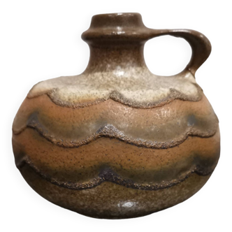 Vintage German ceramic handle vase from the 70s
