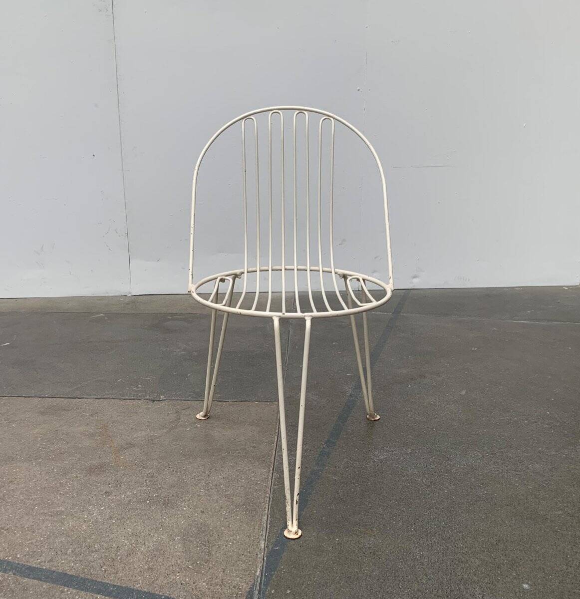 Set of 2 mid-century German metal garden chairs by Mauser Werke Waldeck
