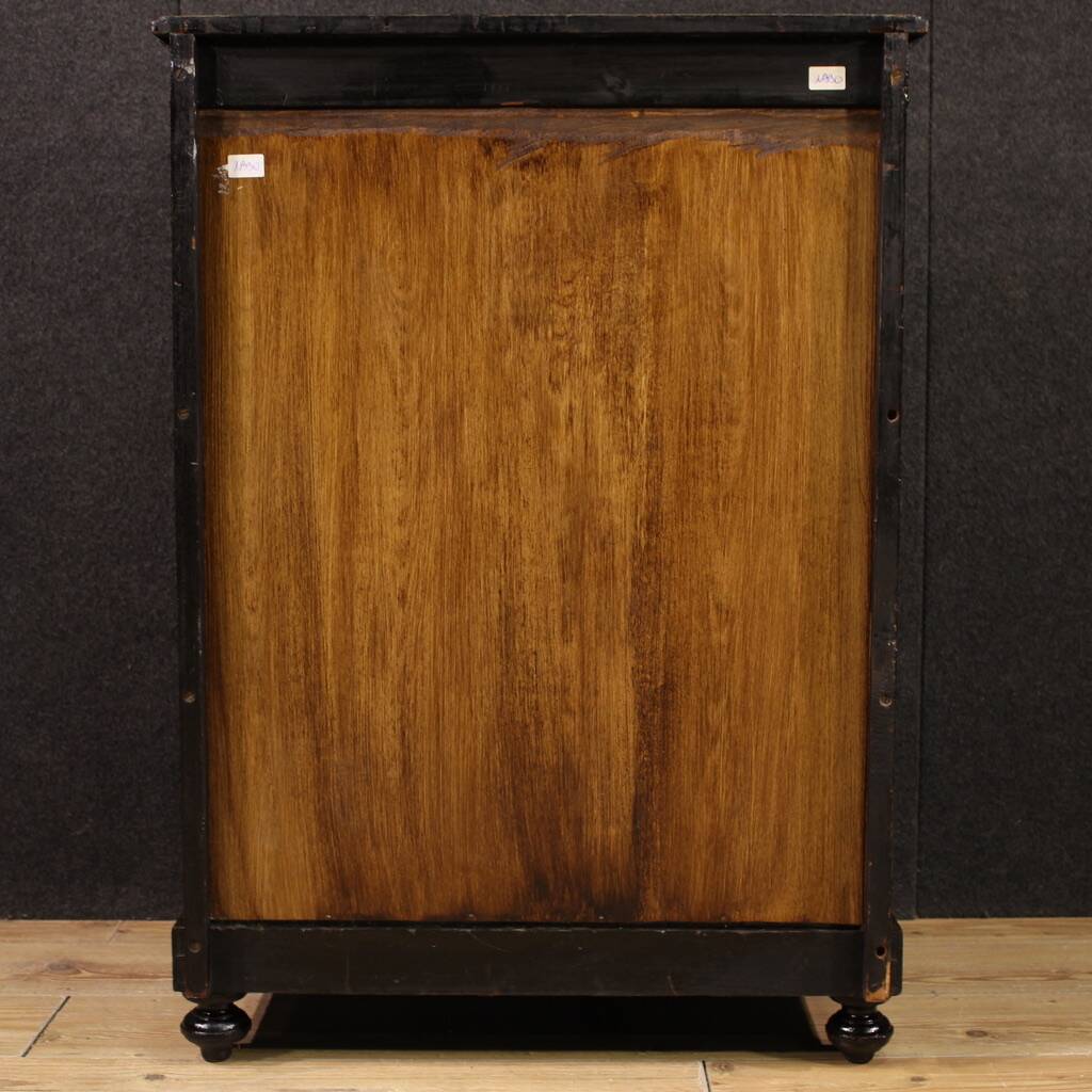 19th century English inlaid display cabinet