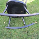 Black beech rocking chair, Stol Kamnik, 60s.