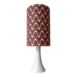 Vintage table lamp with psychedelic printed shade