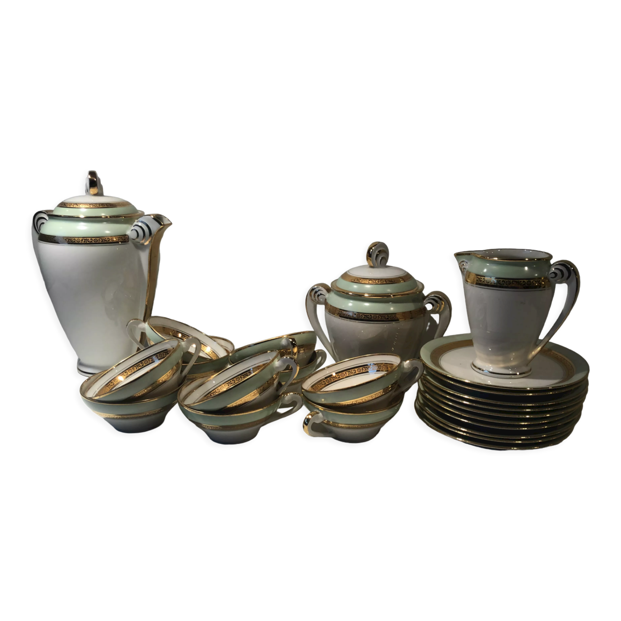 Vintage coffee tea service 10 cups Limoges